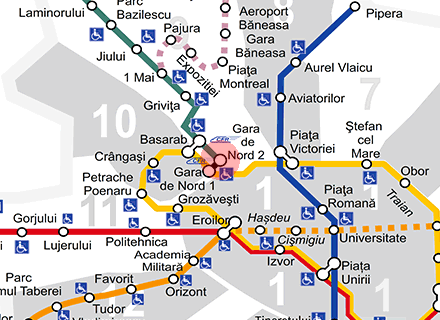 Gara de Nord station map