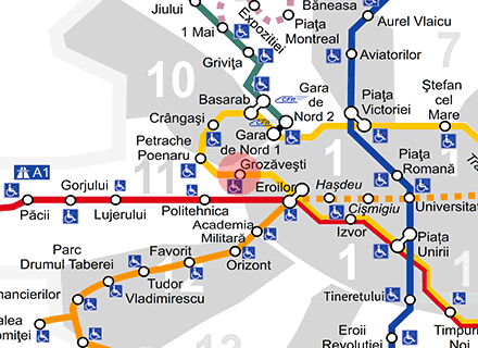 Grozavesti station map