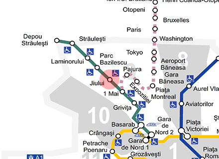 Jiului station map