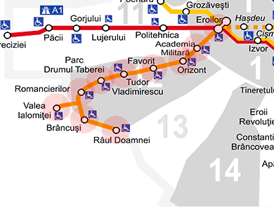 Bucharest Metro Line M5 map