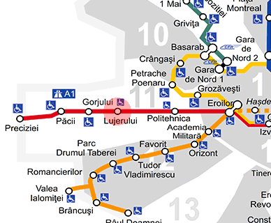 Lujerului station map