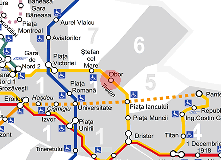 Obor station map