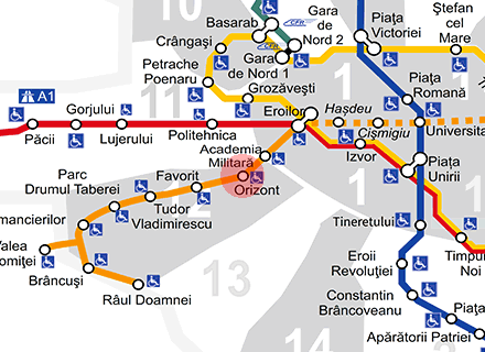 Orizont station map