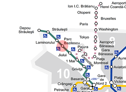 Parc Bazilescu station map