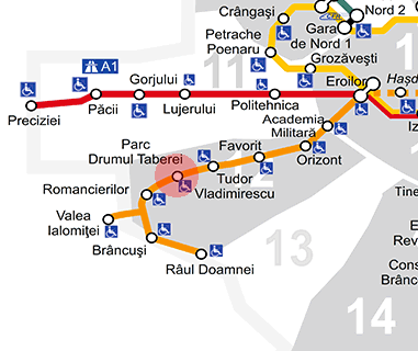 Parc Drumul Taberei station map