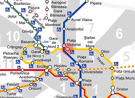 Piata Victoriei station map