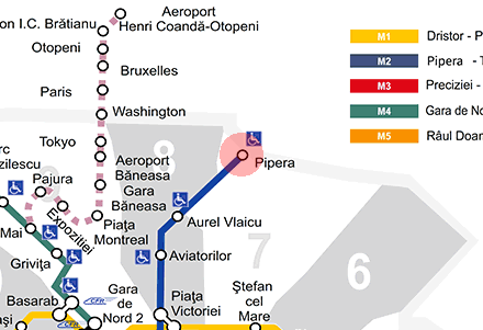 Pipera station map