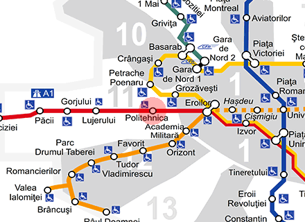 Politehnica station map