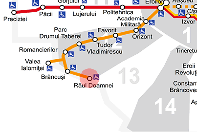 Raul Doamnei station map