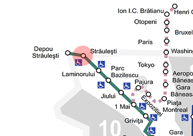 Straulesti station map