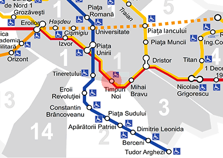 Timpuri Noi station map