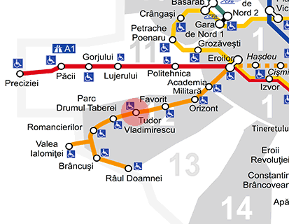 Tudor Vladimirescu station map