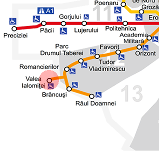 Valea Ialomitei station map