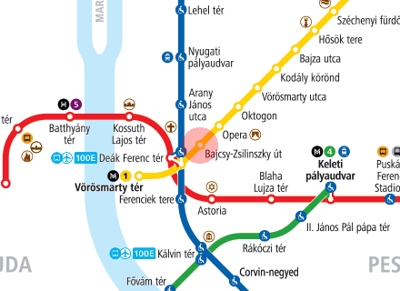 Bajcsy-Zsilinszky ut station map