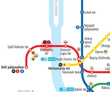 Batthyany ter station map