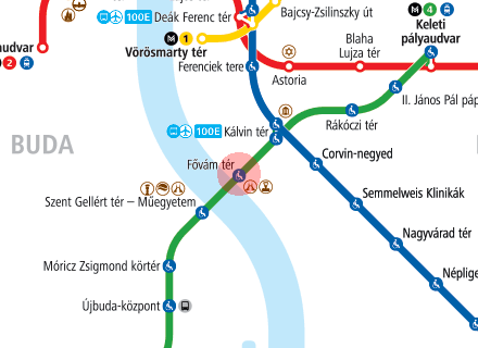 Fovam ter station map