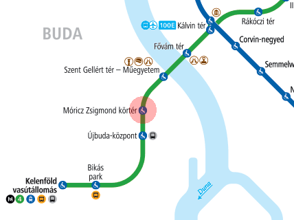 Moricz Zsigmond korter station map