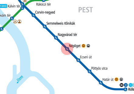 Nepliget station map