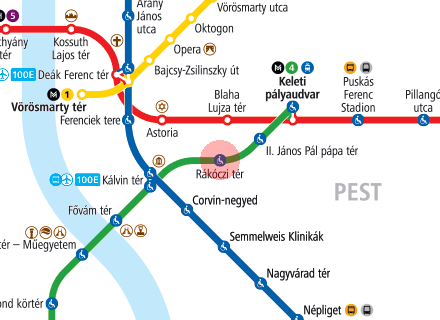 Rakoczi ter station map