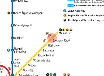 Szechenyi furdo station map