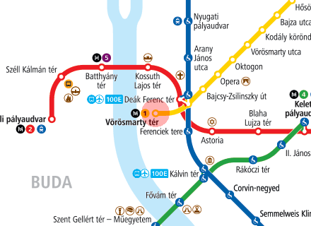 Vorosmarty ter station map