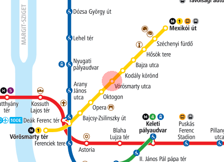 Vorosmarty utca station map