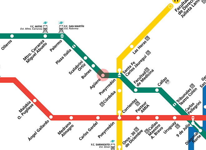 Aguero station map