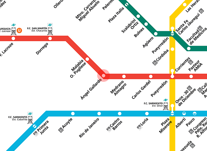 Angel Gallardo station map