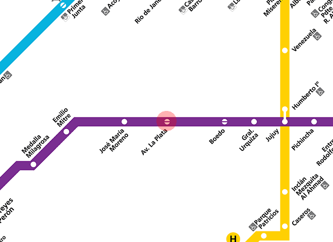 Avenida La Plata station map