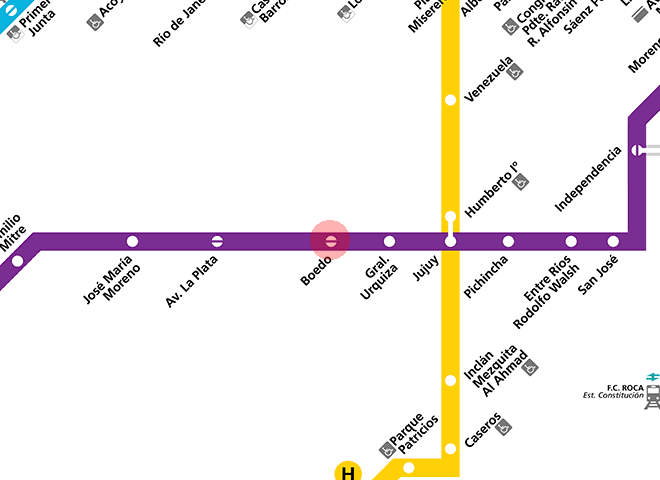 Boedo station map