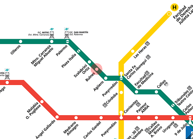 Bulnes station map