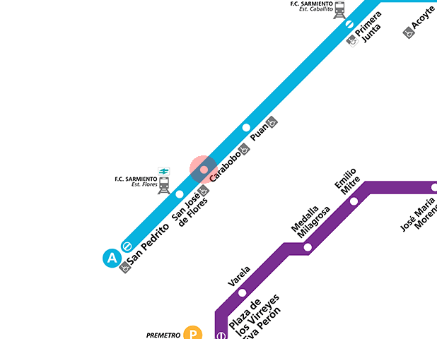 Carabobo station map