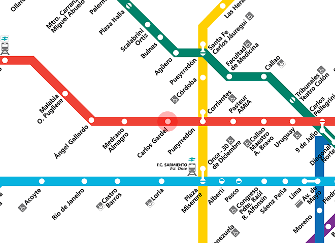 Carlos Gardel station map