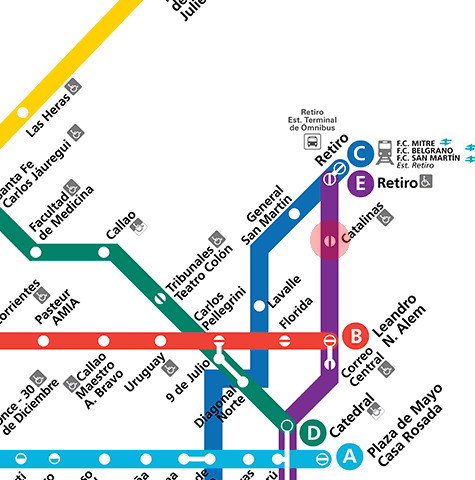 Catalinas station map
