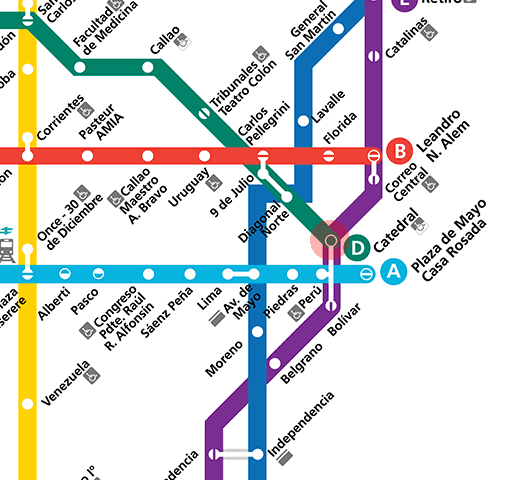 Catedral station map