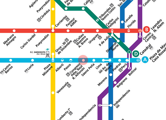 Congreso station map