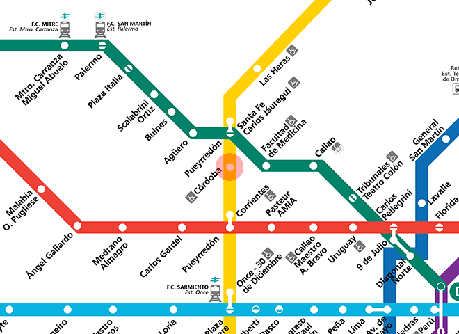 Cordoba station map
