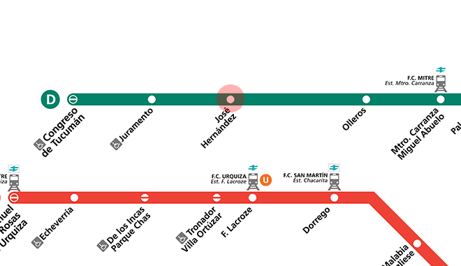 Jose Hernandez station map