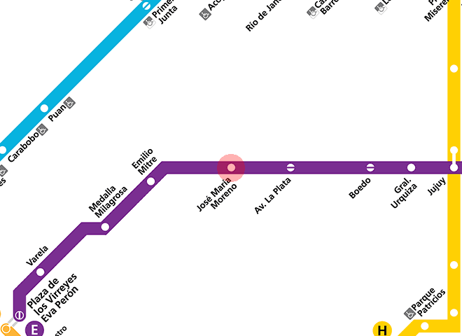 Jose Maria Moreno station map