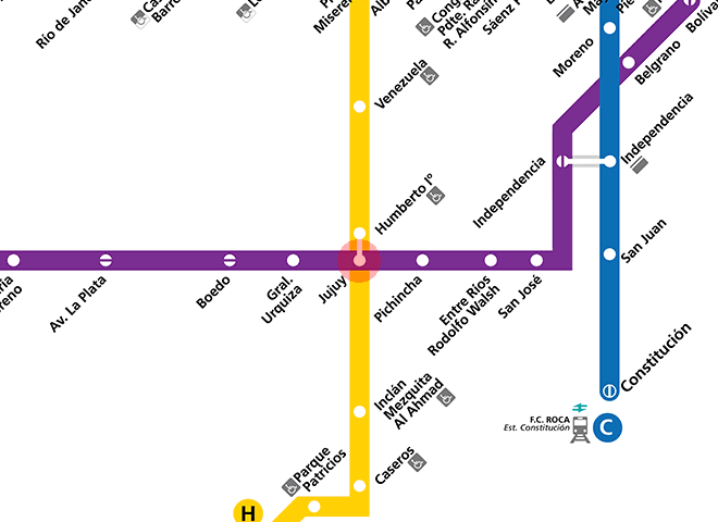 Jujuy station map