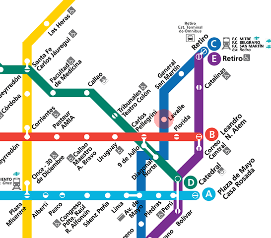 Lavalle station map