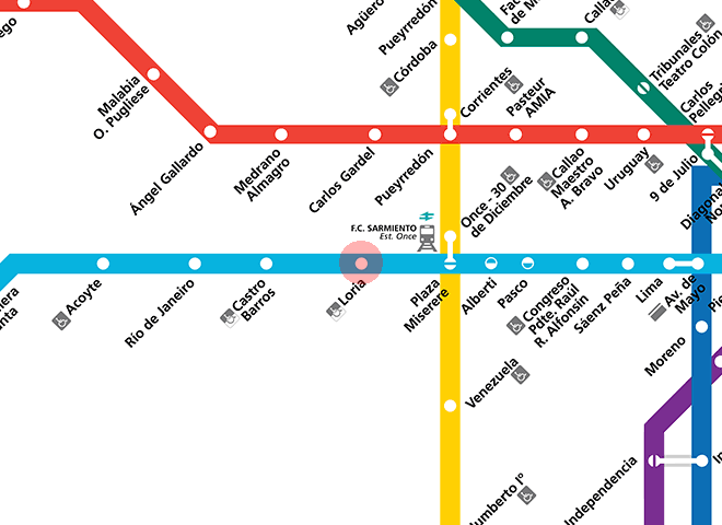 Loria station map
