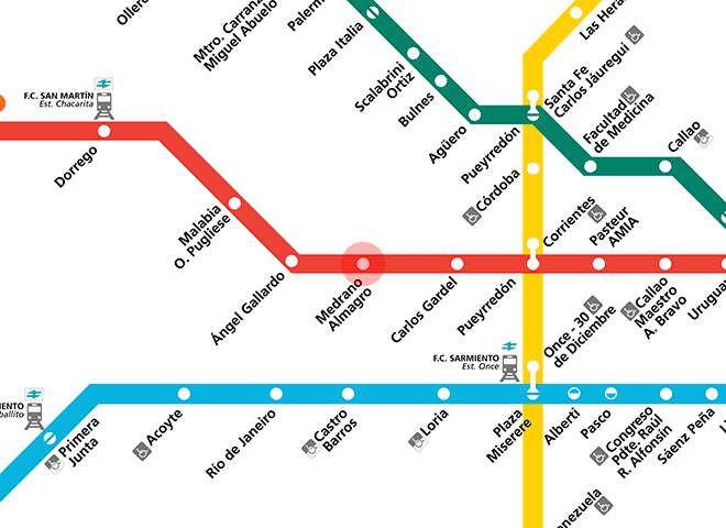 Medrano station map