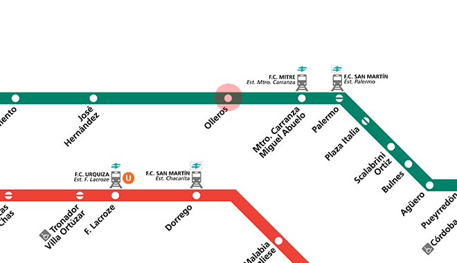 Olleros station map