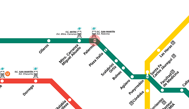 Palermo station map