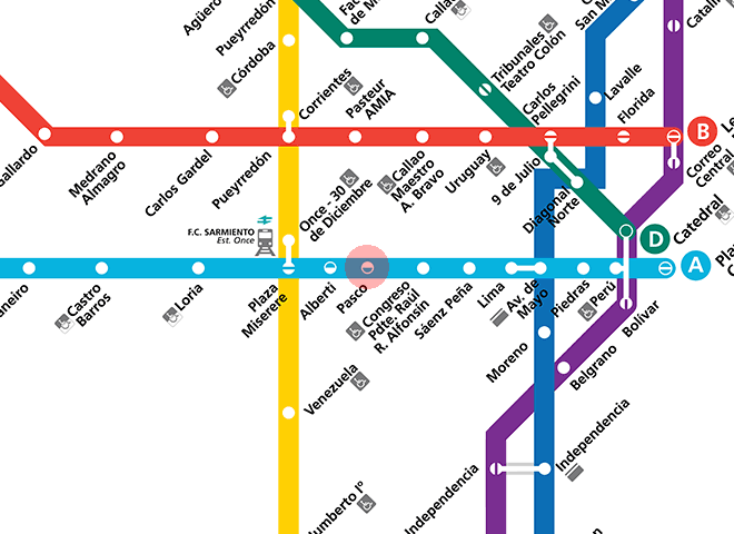 Pasco station map