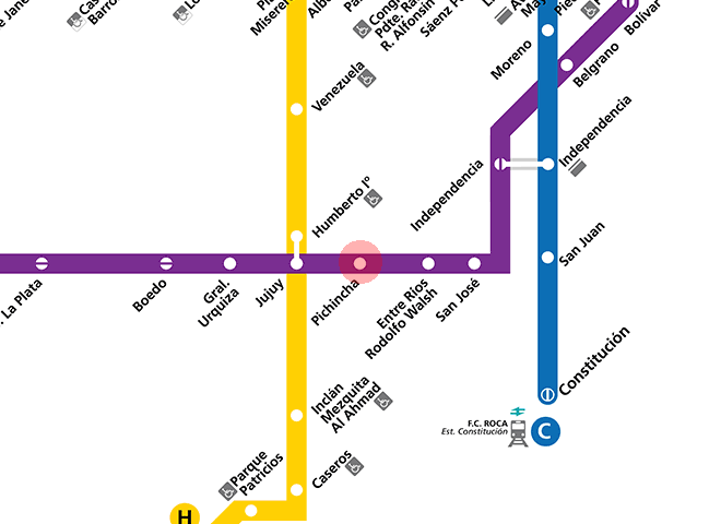 Pichincha station map