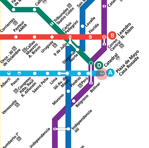 Plaza de Mayo station map
