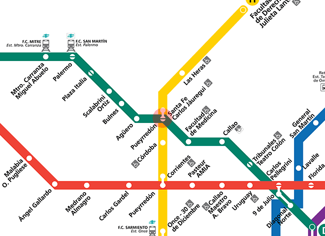 Pueyrredon station map