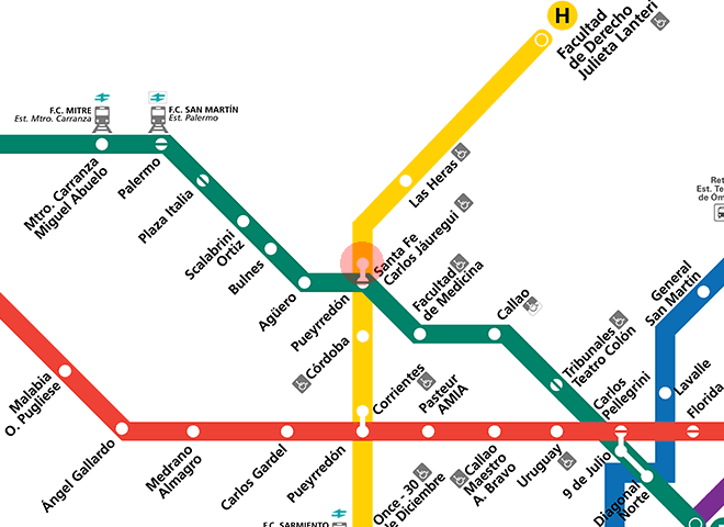 Santa Fe station map